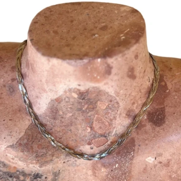 16" Italian Sterling Silver Braided Chain - Picture 2 of 9